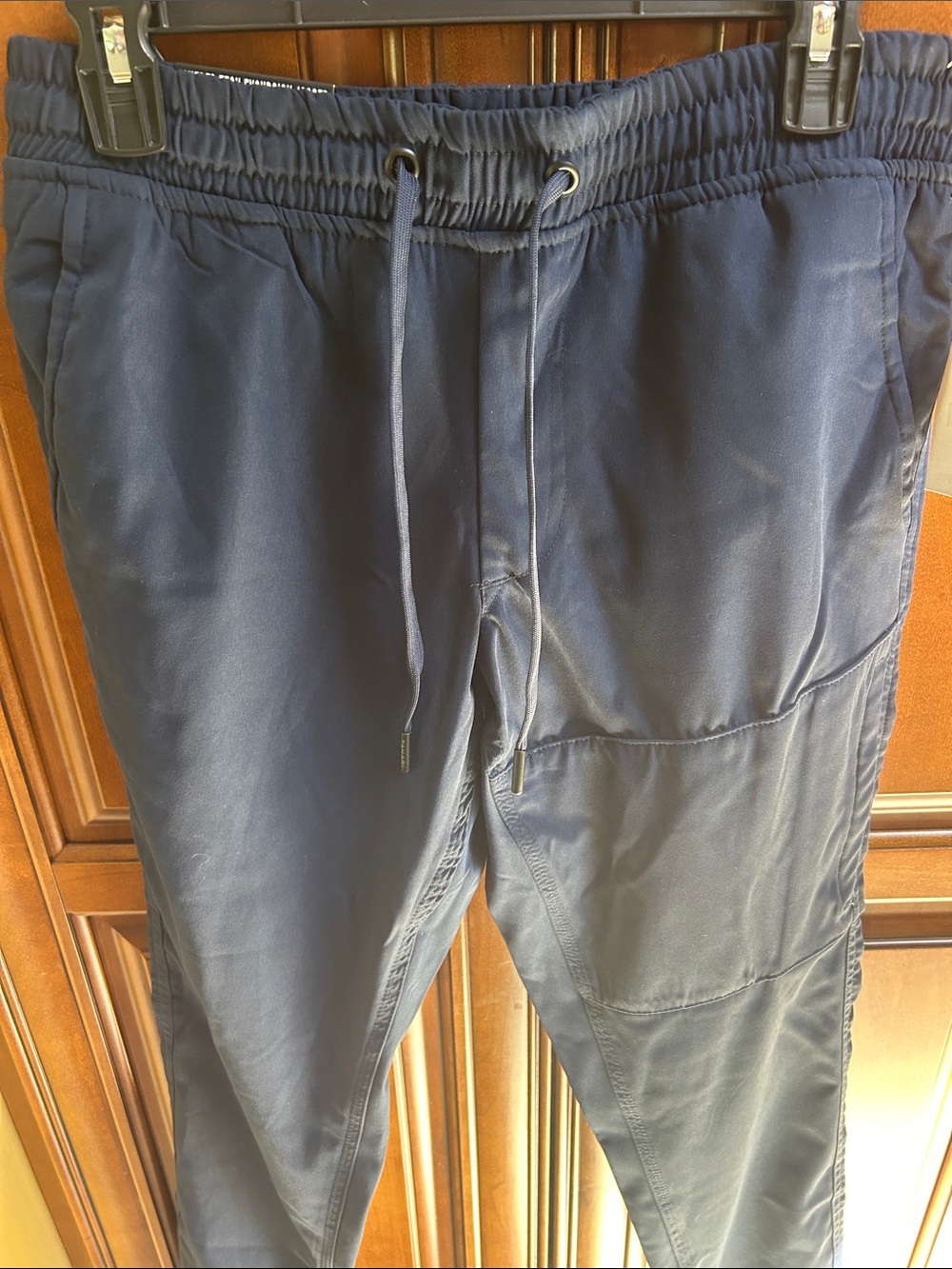 Tahari Navy Drawstring Jogger Pants